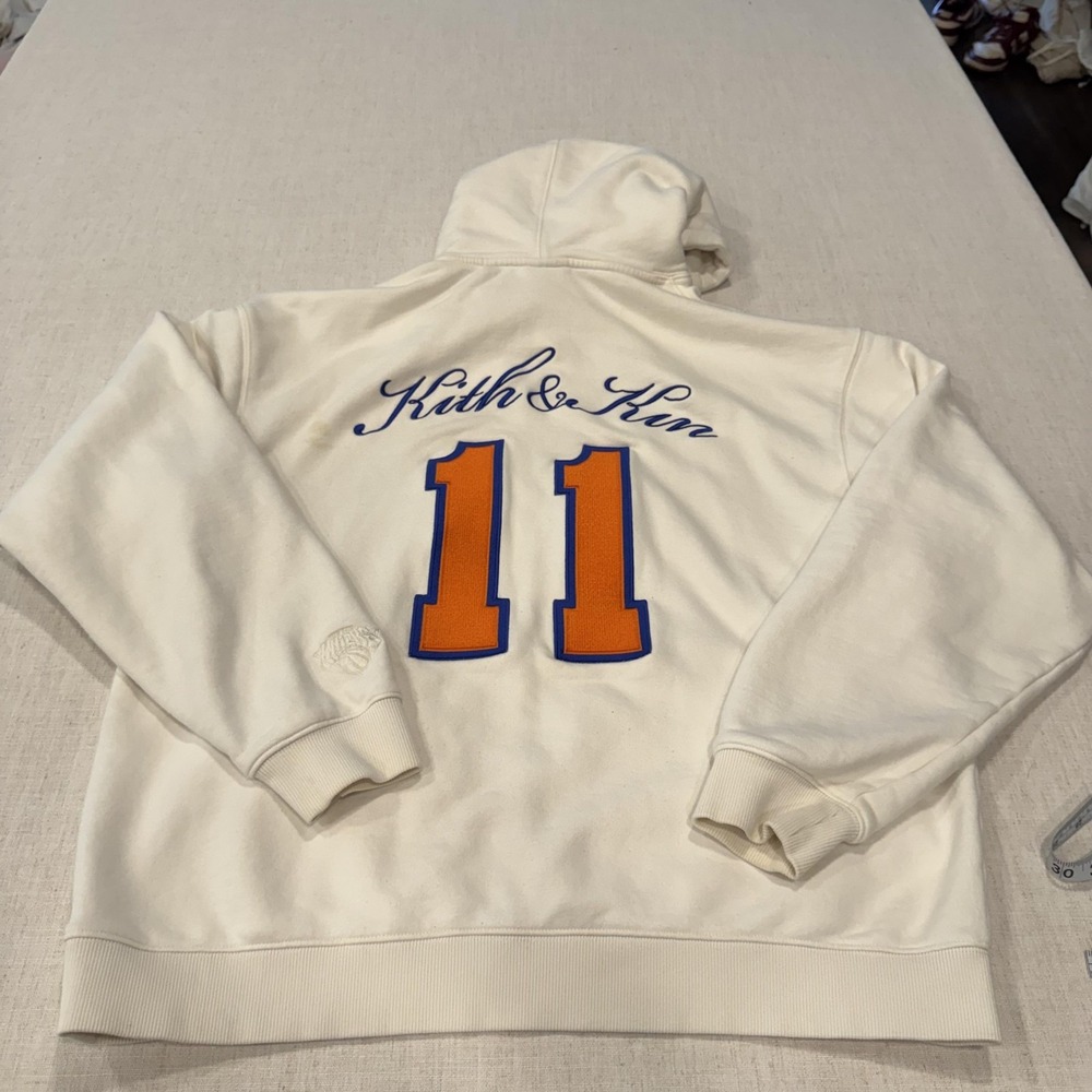 Kith New York Knicks Hoodie Sweatshirt Mens XL White NBA Basketball Kith Kin 11